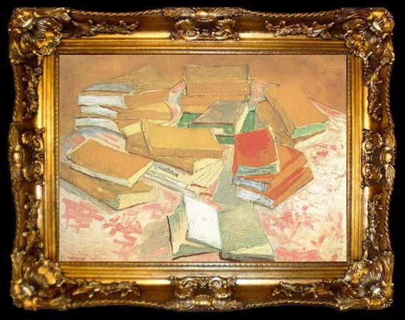 framed  Vincent Van Gogh Still life:French Novels (nn04), ta009-2